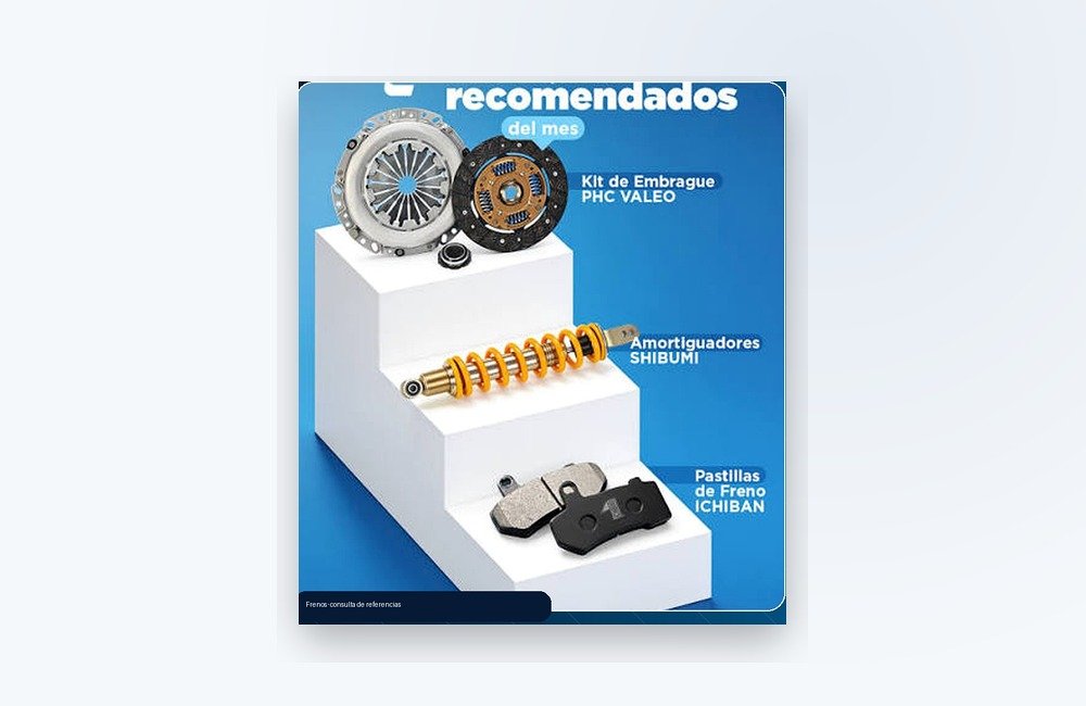 Pastillas y componentes de freno para automóviles